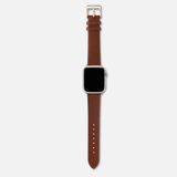 16/18/20mm Non-Stitched Leather Strap - Brown