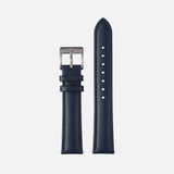 [Seconds & Sample Sale] 16/18/20mm Stitched Leather Strap - Navy